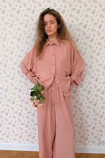 Костюм женский  SET065/06/Пудровый 
